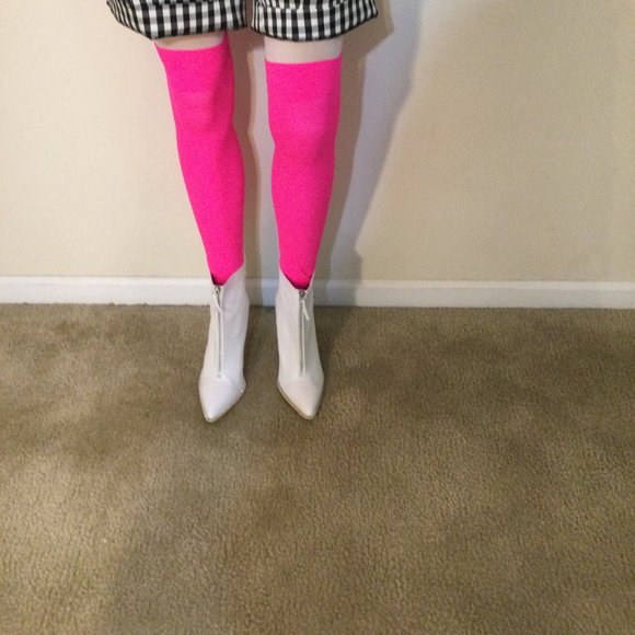 SIZE 9 RHINESTONE TRIMMED ANKLE BOOTS - Picture 6 of 7